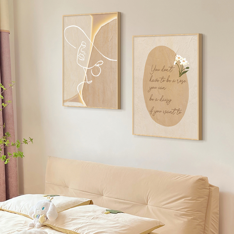Wooden Cream Style Abstract Li - Korean Arts And Lifestyle ulasan dan harga