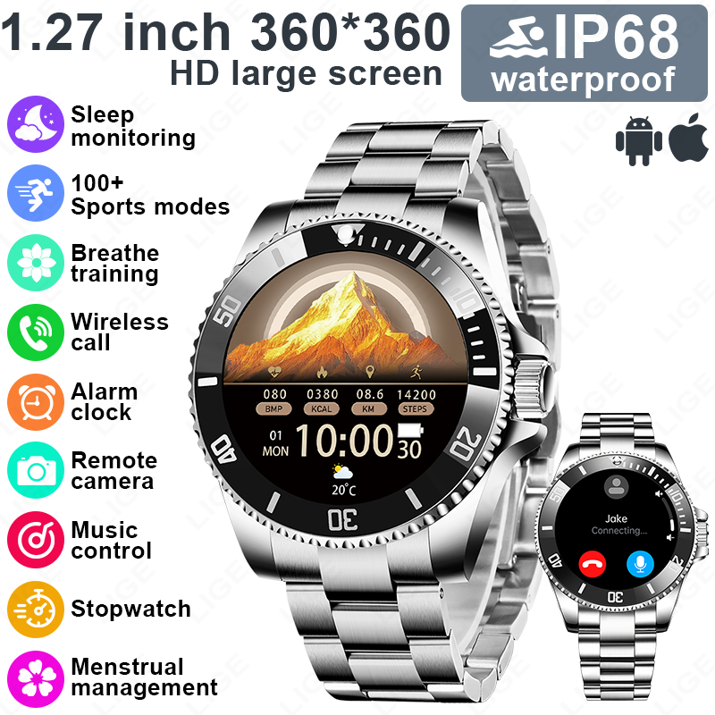 LIGE New Style Luxury Smart Wa - Korean Men Lifestyle ulasan dan harga