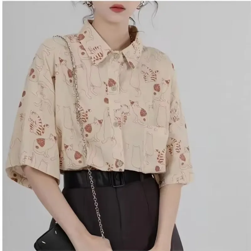 Shirts Women Corduroy Patch Po - Korean Lifestyle Student ulasan dan harga