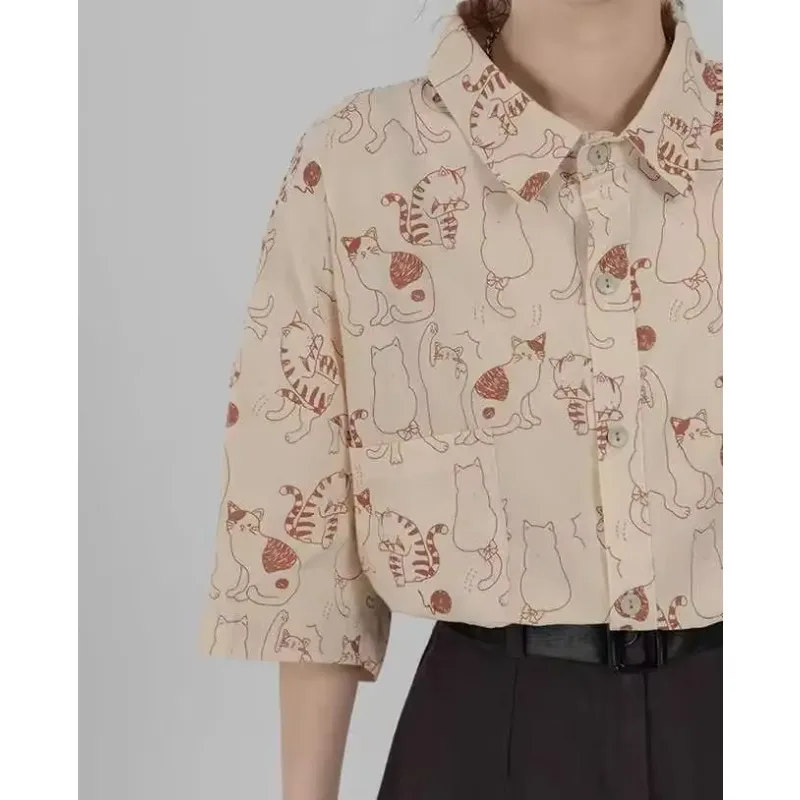 Shirts Women Corduroy Patch Po - Korean Lifestyle Student ulasan dan harga