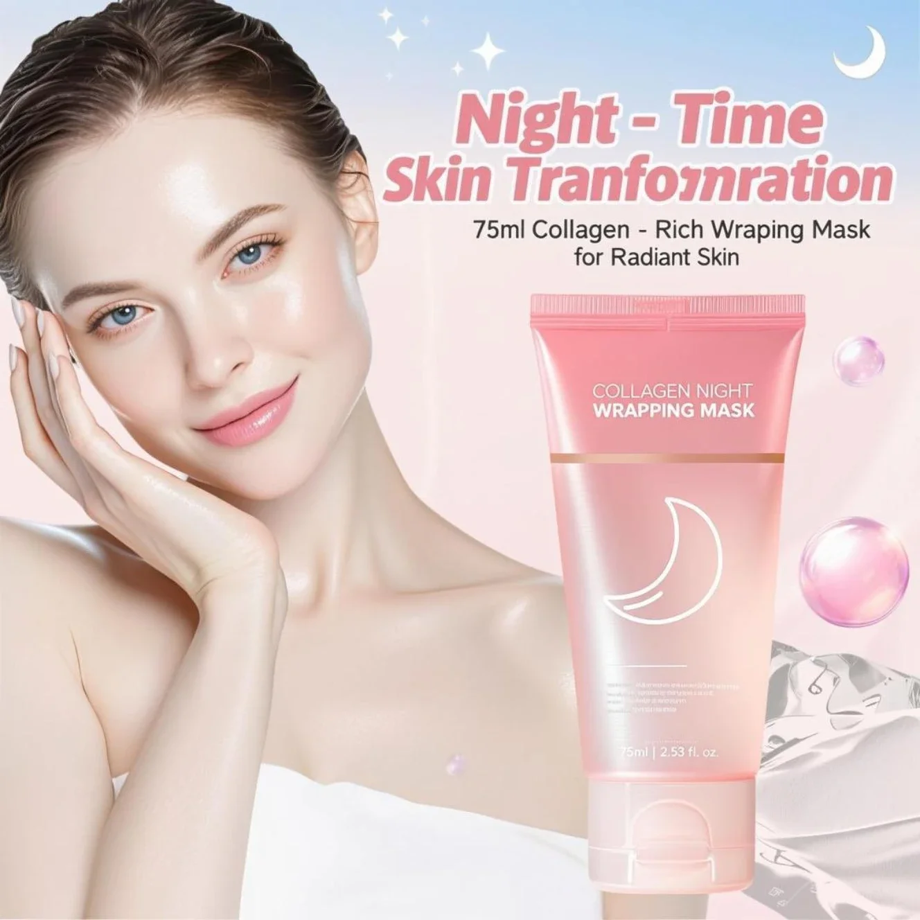 Collagen Night Wrapping Mask 7 - Sleeping Pack Overnight ulasan dan harga