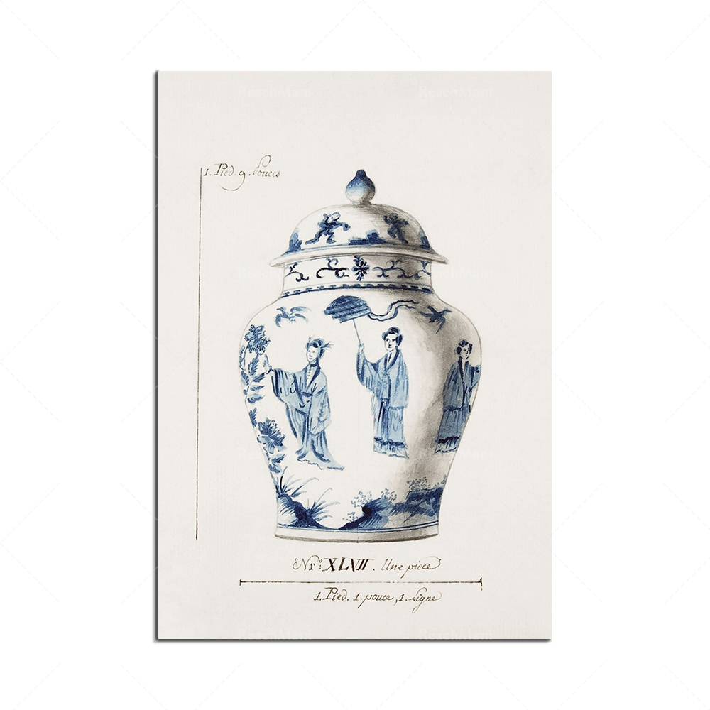 Korean printed blue porcelain  - Korean Arts And Lifestyle ulasan dan harga