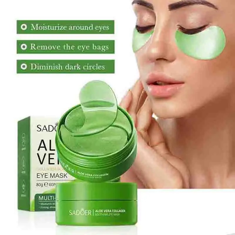 60pcs Aloe Vera Collagen Eye M - Sheet Mask Collagen ulasan dan harga