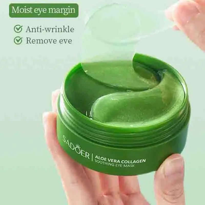 60pcs Aloe Vera Collagen Eye M - Sheet Mask Collagen ulasan dan harga