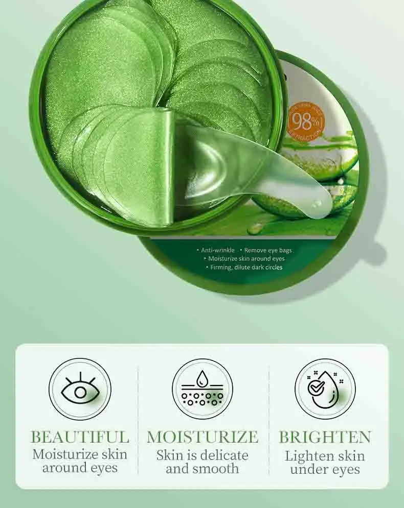 60pcs Aloe Vera Collagen Eye M - Sheet Mask Collagen ulasan dan harga