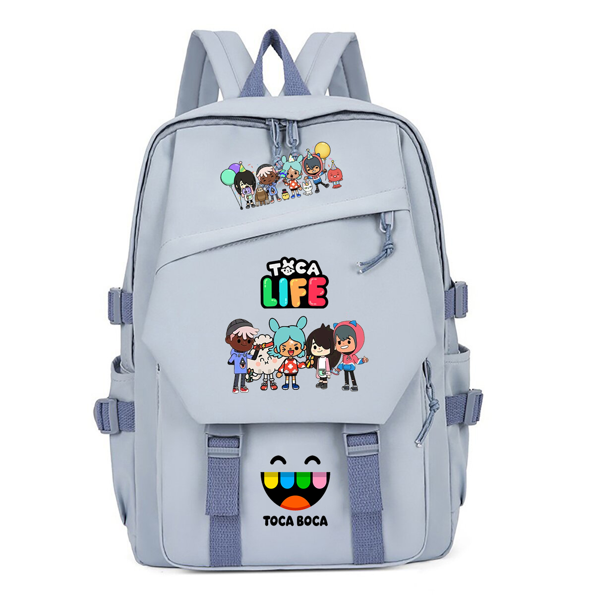 Toca Life World Print Backpack - Korean Lifestyle Student ulasan dan harga