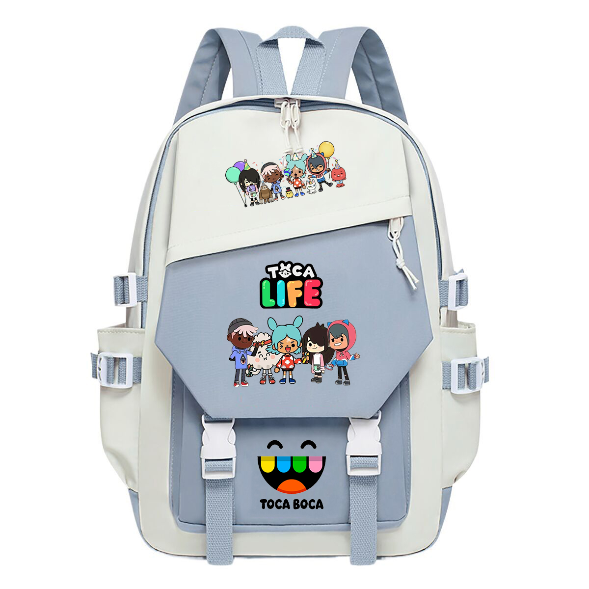 Toca Life World Print Backpack - Korean Lifestyle Student ulasan dan harga