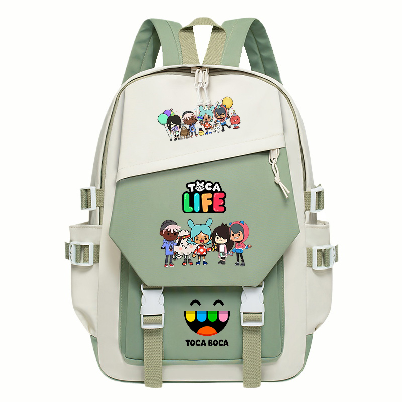 Toca Life World Print Backpack - Korean Lifestyle Student ulasan dan harga
