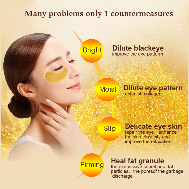 5/10/20/30 Pairs Crystal Gold  - Sheet Mask Collagen ulasan dan harga