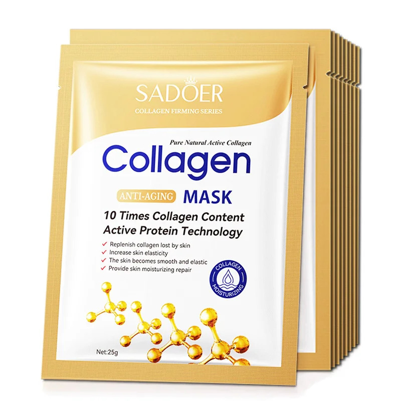 10pcs Anti-aging Collagen Face - Sheet Mask Collagen ulasan dan harga