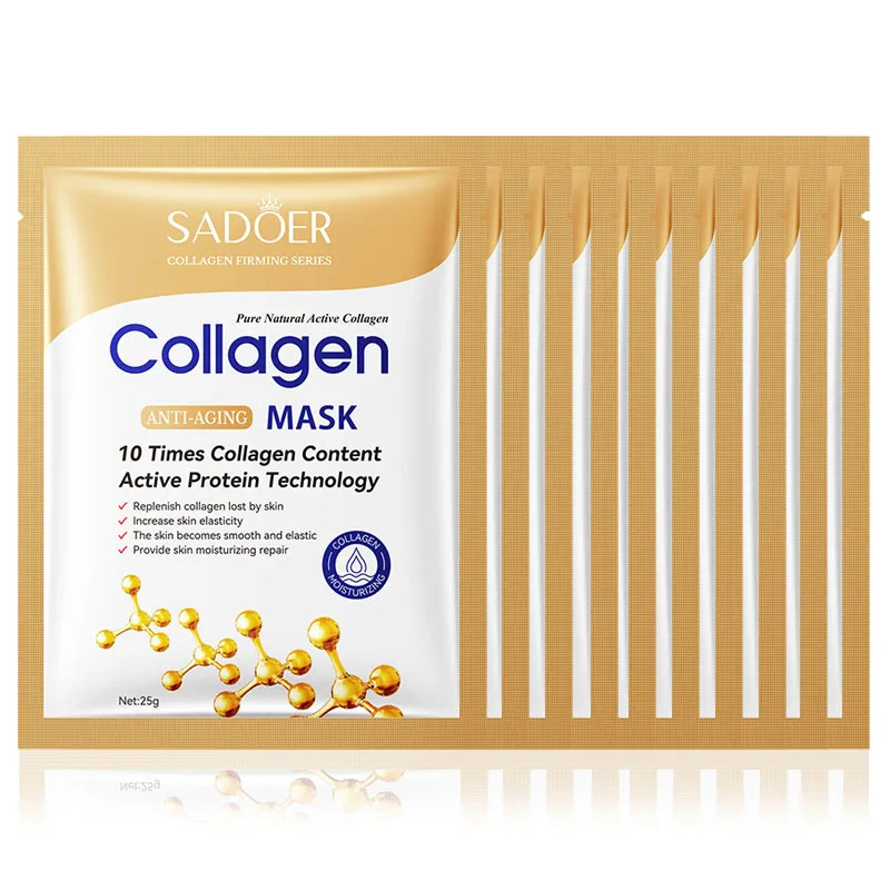 10pcs Anti-aging Collagen Face - Sheet Mask Collagen ulasan dan harga