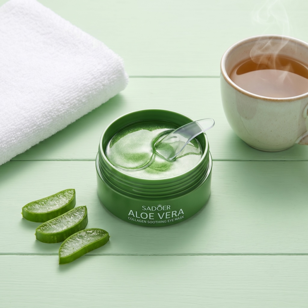 60pcs Aloe Vera Collagen Eye M - Sheet Mask Collagen ulasan dan harga