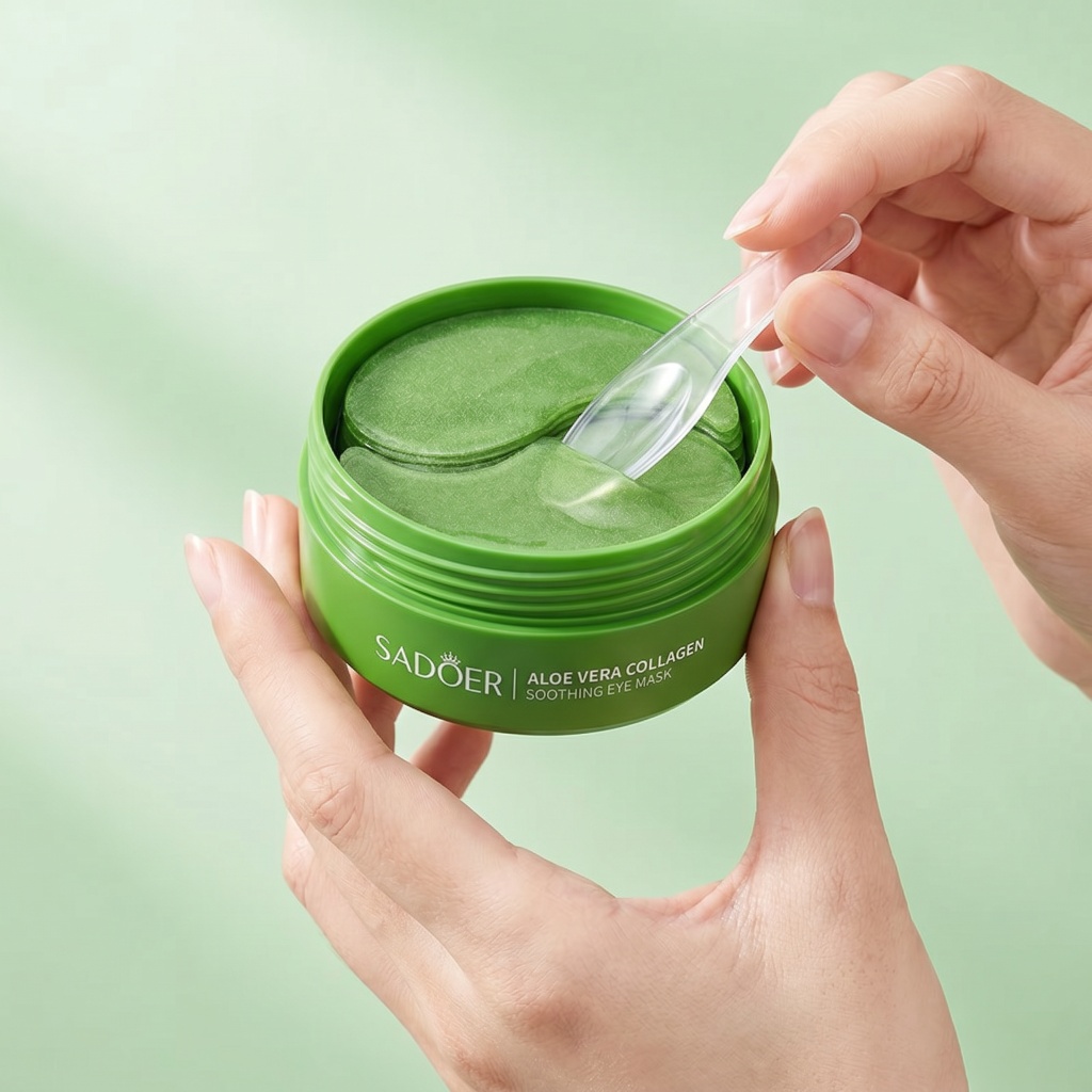 60pcs Aloe Vera Collagen Eye M - Sheet Mask Collagen ulasan dan harga